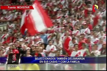 El festejo de los jugadores en el vestuario tras clasificar a Rusia 2018
