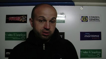 La zone mixte Maritima après la rencontre FCM-La Duchère ce soir à Turcan