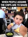 FUNNY VIDEO  baby reaction when he share his chips with someone hahahaha ,mp4