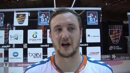 Les internationaux Valentin Porte et Cyril Dumoulin débriefent leur succès du soir face à Istres.