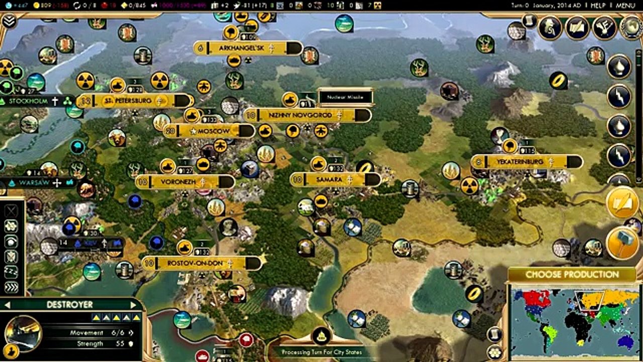 Civilization V - Putin World Domination Part #1