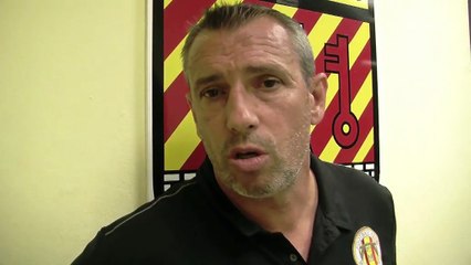 La zone mixte Maritima après la victoire du FCM dans le derby