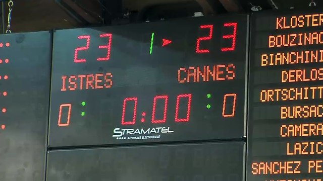 La fin du premier set : Istres remporte la manche
