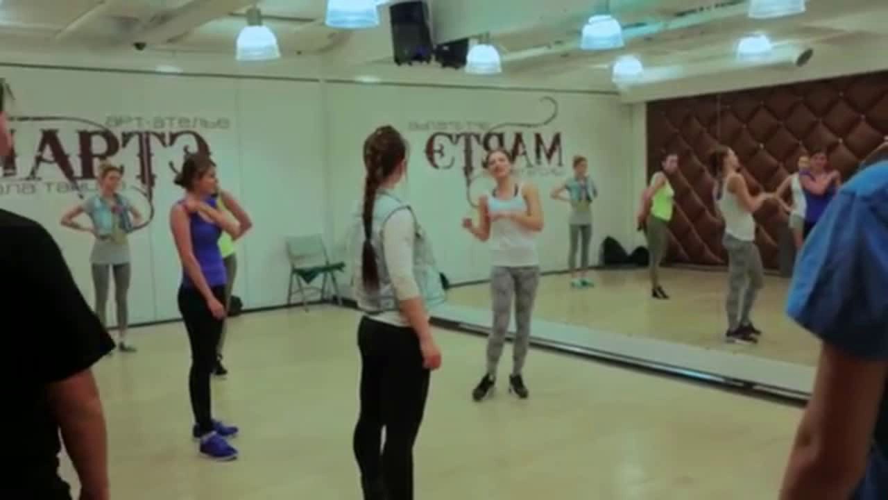 Cute Girls practice shake dancing
