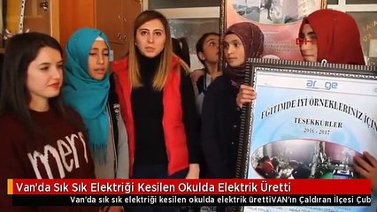 Van'da Sık Sık Elektriği Kesilen Okulda Elektrik Üretti