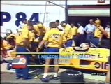 GP Ungheria 88:Testacoda e sosta di NPI, ritiri di MAR e STR, testacoda di MAN, sorpasso di BER a NAN e intervista a MAR