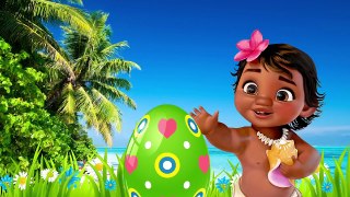 Wrong Heads Moana Easter Egg Finger Family Song | Zootopia, Peppa Pig, SuperWhy, Marshall, Mermaid