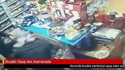 Bıçaklı Gasp Anı Kamerada