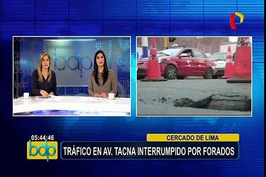 Rímac: forado en avenida Tacna interrumpen tránsito vehicular