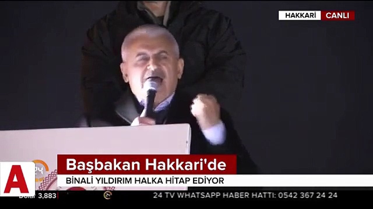 Başbakan Yıldırım: AK Parti kurulduktan sonra ilk miting Hakkari'de gerçekleştirildi