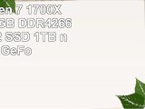 Kiebel GamerPC 184190 AMD Ryzen 7 1700X 8x34GHz  16GB DDR42666  250GB M2 SSD