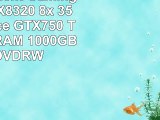 AGANDO Silent Gaming PC  AMD FX8320 8x 35GHz  GeForce GTX750 Ti 2GB  4GB RAM  1000GB