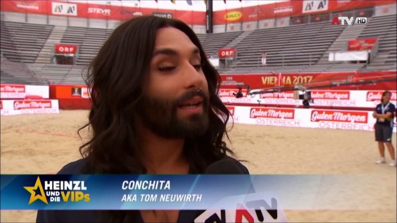 Conchita bei Beachvolleyball WM 5.8.2017