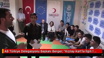 AB Türkiye Delegasyonu Başkanı Berger: "Kızılay Kart'la İlgili 1 Milyon Kişiye Ulaştık"
