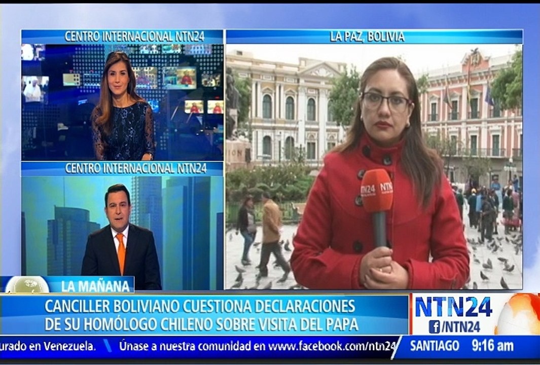 Canciller boliviano cuestionó a su homólogo Heraldo Muñoz al decir que el Papa puede hablar sobre cualquier tema en su p