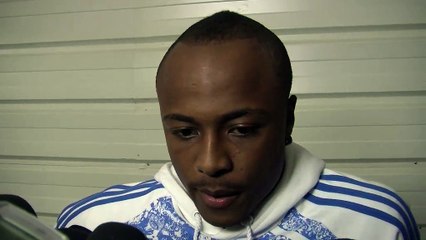 Réaction du double buteur André Ayew après le match d'Ajaccio.