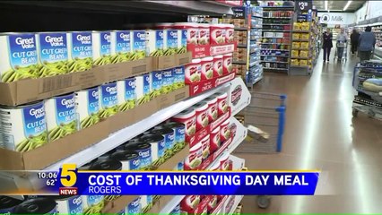 Cost of Thanksgiving Meal to Be Less Than Past Years
