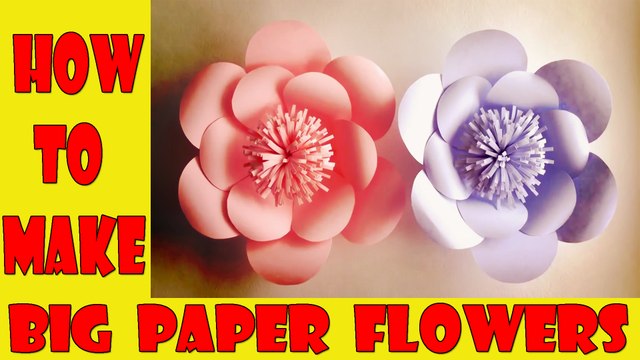 How to Make Big Flower paper | paper flower step by step | paper flower making Tutorial videos | how to make paper flowers at home | paper craft 2017