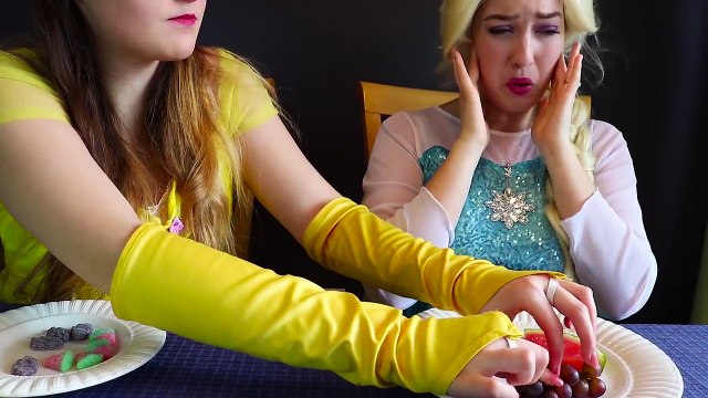 Frozen Elsa GUMMY FOOD vs REAL FOOD CHALLENGE!!! w_ Belle Spiderman Wubble Bubble Fun in real life | Superheroes | Spiderman | Superman | Frozen Elsa | Joker