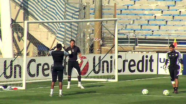 Quelques images sympas des entraînements des deux équipes hier au stade vél'