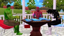 Finger Family Rhymes Police Spiderman Hulk Frozen Elsa Pink SpiderGirl Green Gorilla Goes To Jail