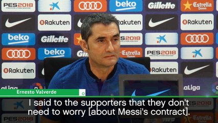 Download Video: It's a pleasure to watch him play - Valverde delighted with Messi contract extention