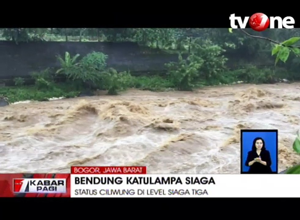 Hujan Lebat Kota Bogor, Bendungan Katulampa Siaga