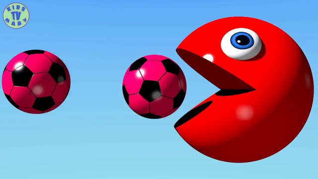 Learn Colors With 3D Soccer Ball And Pacman For Kids, Toddlers, Children, Babies-Z-Wtphd_j8s