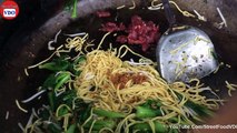 Asian Street Food Fast Food Street in Asia, Cambodian food #150, Fry Rice Noodles Meats