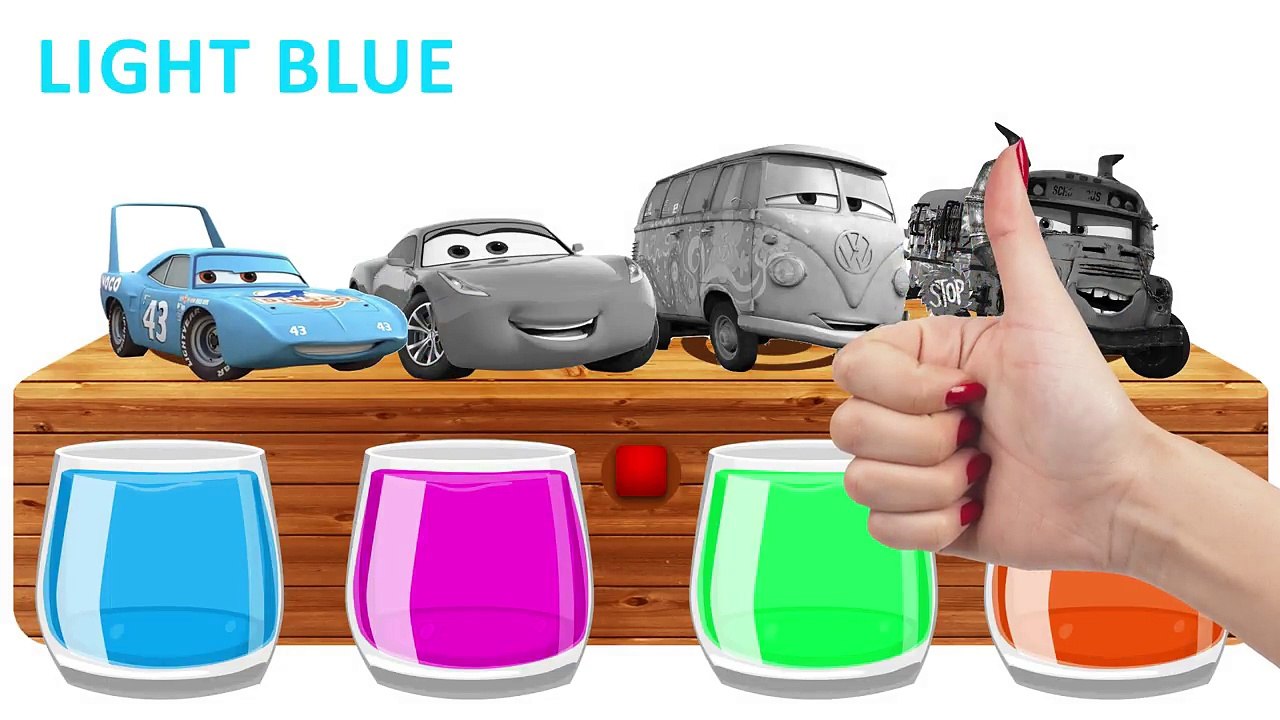Disney Cars 3 Mcqueen Bathing Colors FUNNY Learn Colors With cars 3 Finger Family Songs for Kids-dMuOU4sq8vY