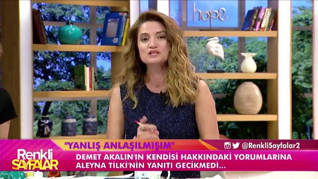 Demet Akalının Sitemlerine Aleyna Tilkiden Yanıt Gecikmedi / Renkli Sayfalar