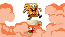 Spongebob vs Giant Foot of Spiderman Finger Family Rhymes! Surprise Eggs! Learn Colors-Z-9nTItOGHA