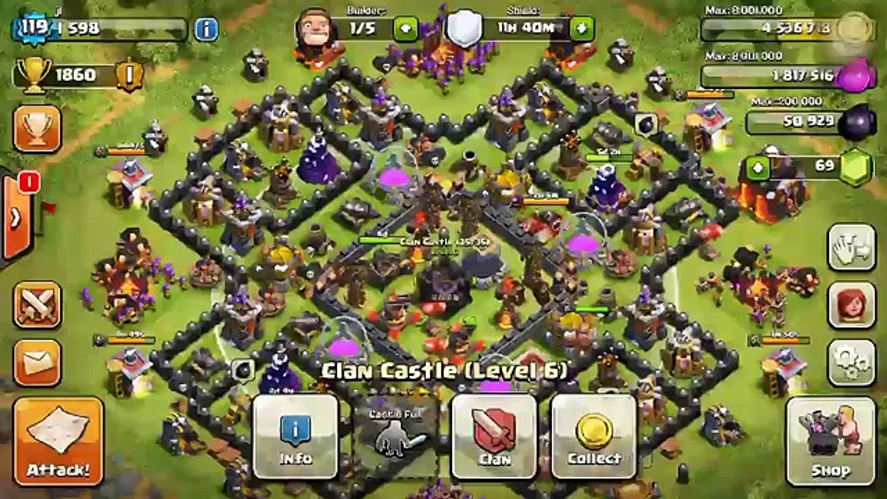 [JL coc] 3 star high TH10!!! 5 different bases!!!