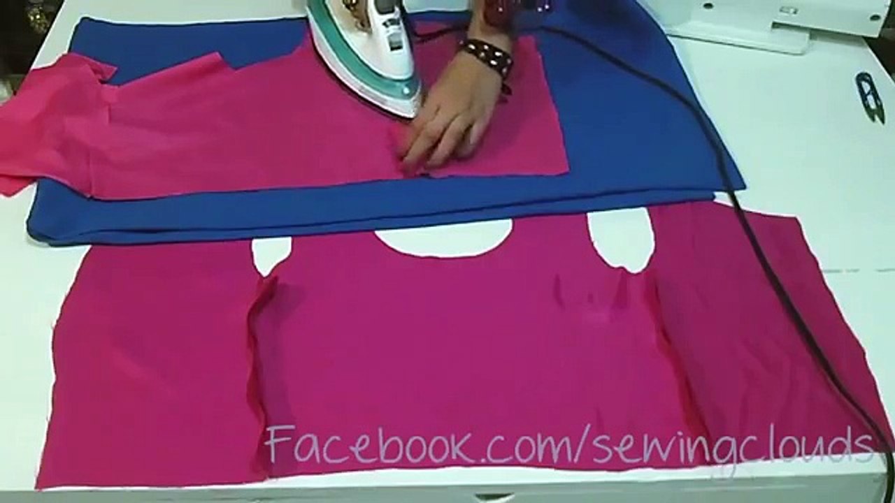 ♥ Party Dress for Girl with fabric flowers ♥