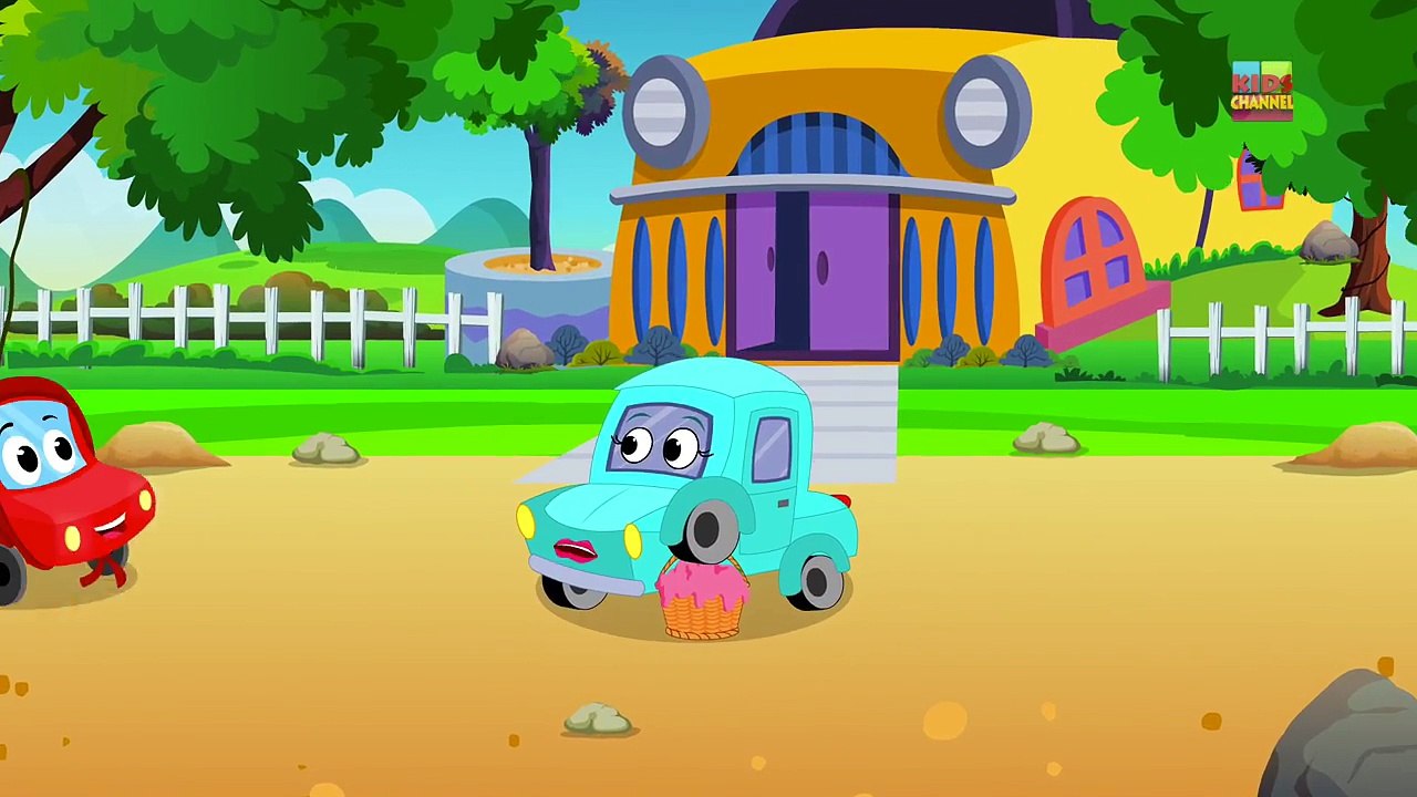 little red car in and as the little red riding hood in a HALLOWEEN STORY by Kids Channel