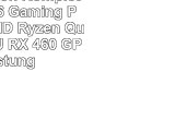 VIBOX Fusion KomplettPC Paket 6 Gaming PC  37GHz AMD Ryzen QuadCore CPU RX 460 GPU