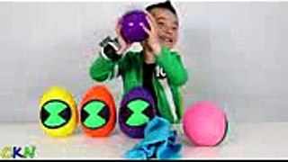 Ben 10 Toys Play-Doh Surprise Eggs Opening Fun With Ckn Toys