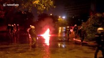 Greek anarchists hurl Molotov cocktails in clashes with police