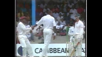 Famous Cricket Sledging Incident Between Curtly Ambrose and Steve Waugh