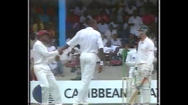 Famous Cricket Sledging Incident Between Curtly Ambrose and Steve Waugh
