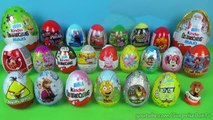 30 Kinder Surprise Eggs! Peppa Pig Pokemon Disney Frozen Angry Birds Spiderman Kinder Surprise Egg