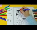 Bé tập tô màu Xuka trong phim hoạt hình Doremon