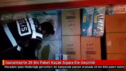 Gaziantep'te 26 Bin Paket Kaçak Sigara Ele Geçirildi
