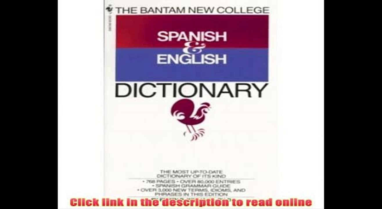 PDF The Bantam New College Revised Spanish & English Dictionary: Diccionario Ingles y Espanol (Bantam New College Dictionary Series) (Paperback)(English / Spanish) - Common PDF Online
