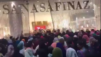 Women and Girls gone crazy for sale at Sana Safinaz in Karachi