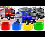 Bathing Fun Colors for Kids  Shower Colors with Truck Colors Vehicles Toys  Dye Coloring