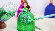 DIY How Make Super Glitter Play Doh Disney Princess Dresses Frozen Elsa Ariel Anna MagiClip Play Doh