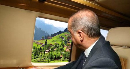 Cumhurbaşkanı Erdoğan, Kaçak Yapıların Yıkılacağı Ayder'i Havadan İnceledi