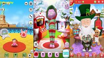 My Talking Angela VS My Talking Lady Dog VS My Santa Claus Gameplay Great Makeover for Children HD