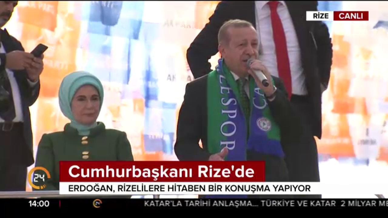 Rizelilere hitap etti